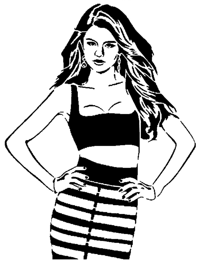 Selina Gomez stencil