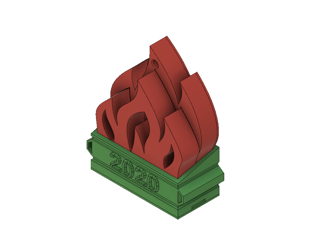 2020 Dumpster Fire LED Christmas Ornament