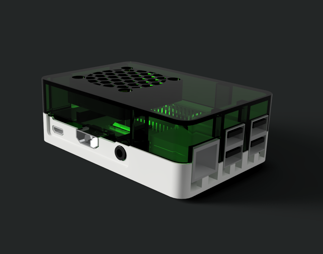 Raspberry Pi 3B case (with optional 30mm and 40mm fan mount)