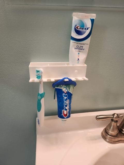 Toothbrush Holder/Hanger - Bathroom Organizer - Wall Mount
