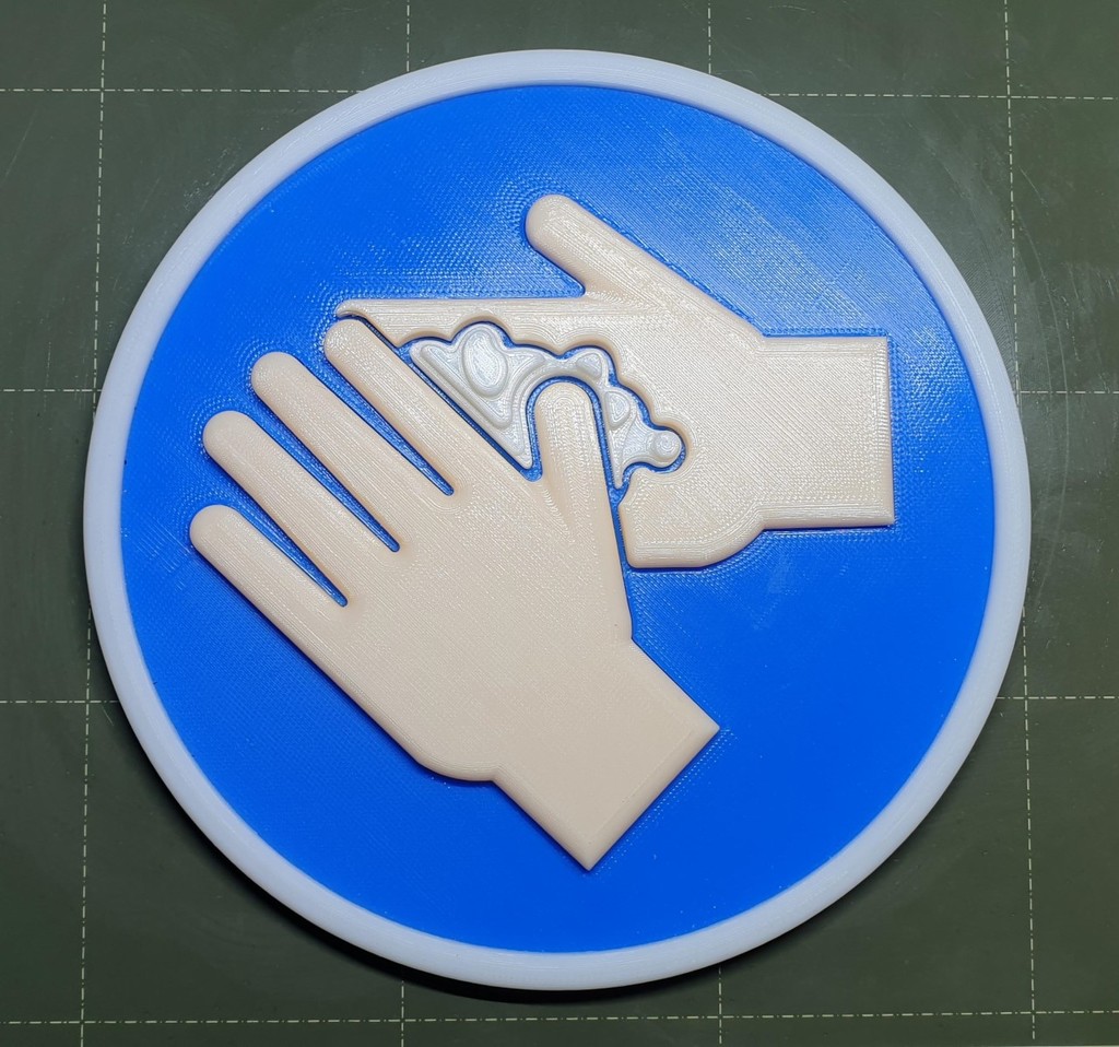 Wash Hands Sign (Inspired by ISO-1019)