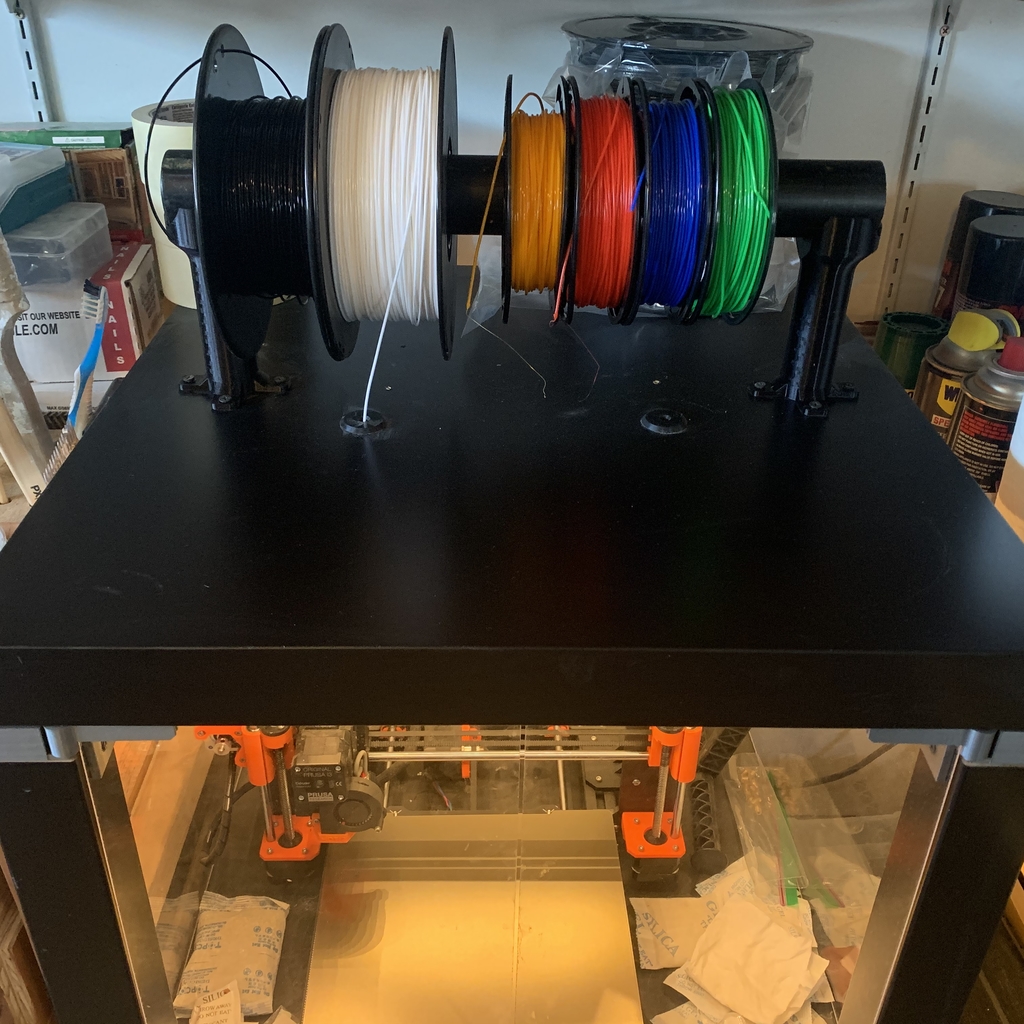 Filament spool holder using 1.5 inch ABS pipe