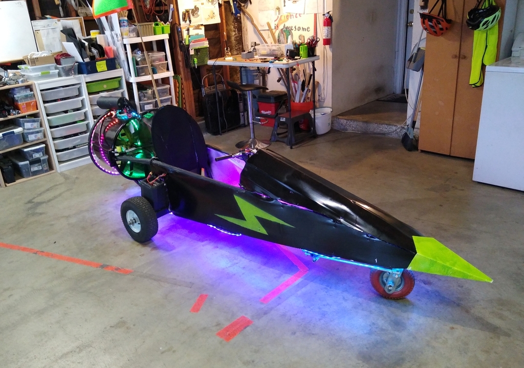 Green Lightning Go-Kart 3D model