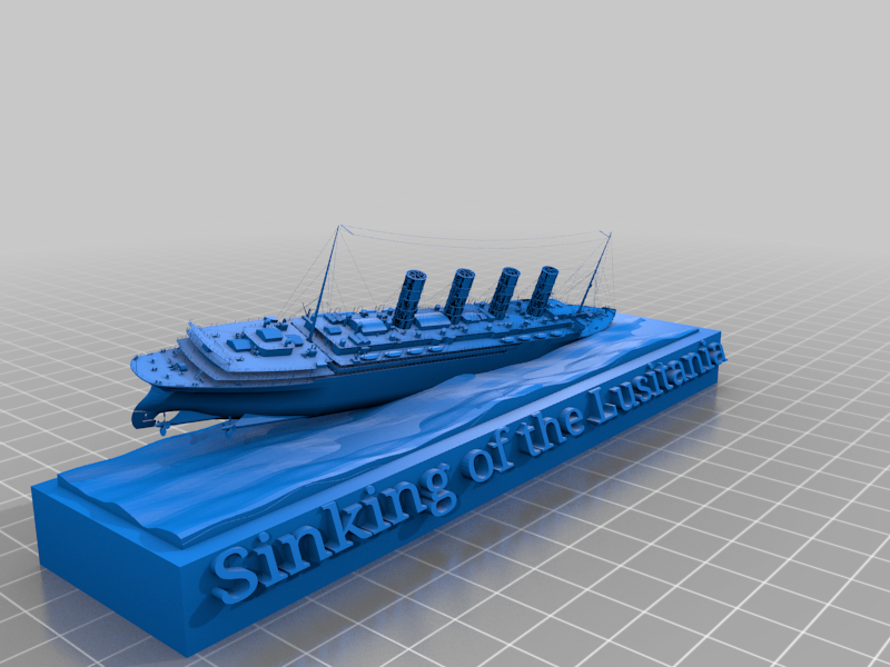 Lusitania Sinking Diorama