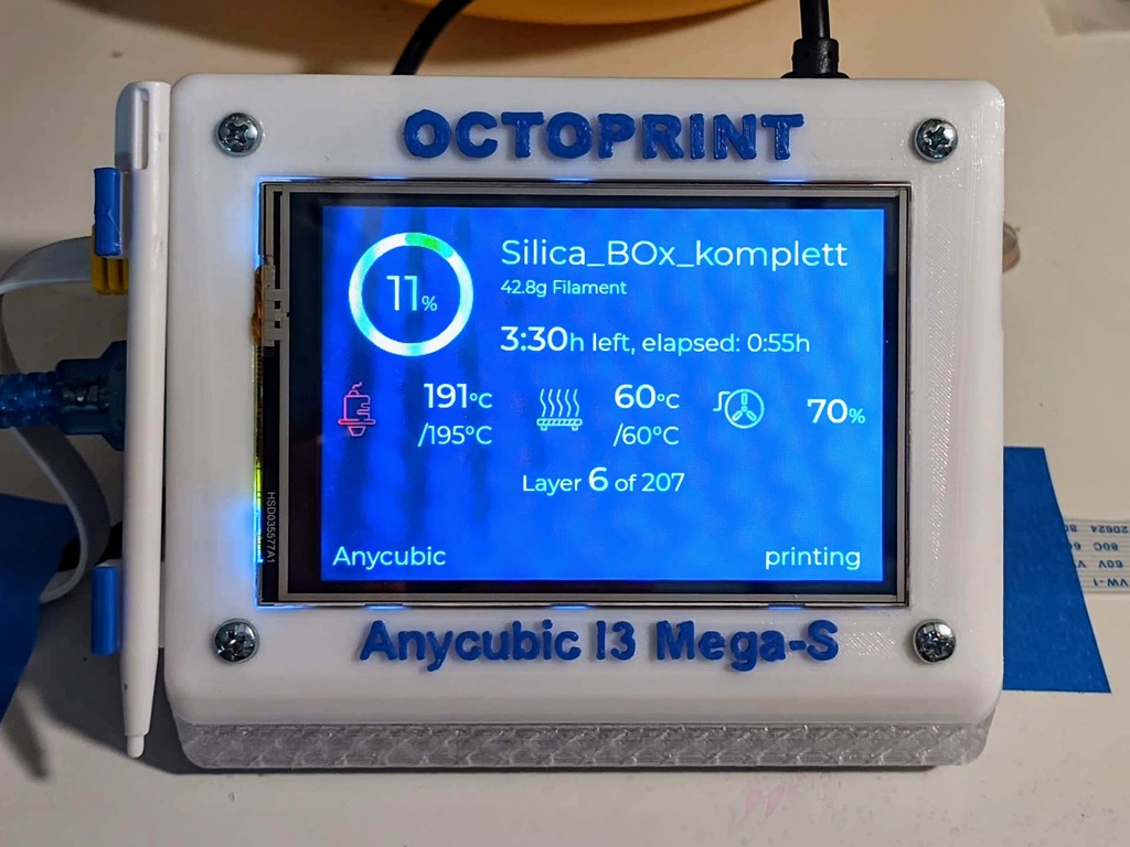 KUMAN 3.5 Display Case for OCTOPRINT Anycubic Remix