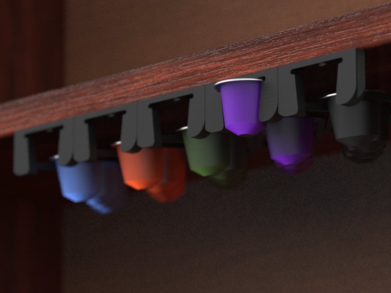 Nespresso capsule USSS (under shelf storage system)