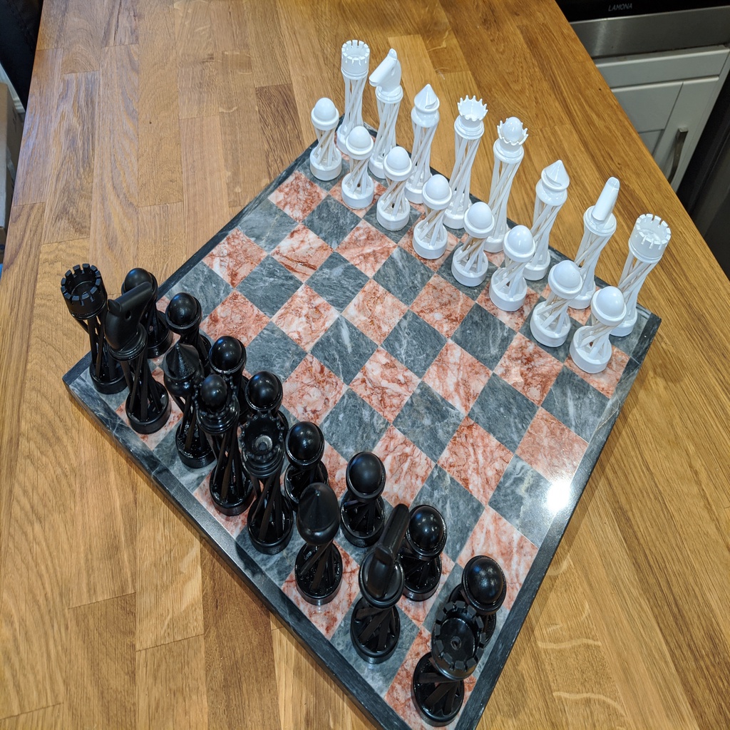 DLP suitable spiral chess pieces