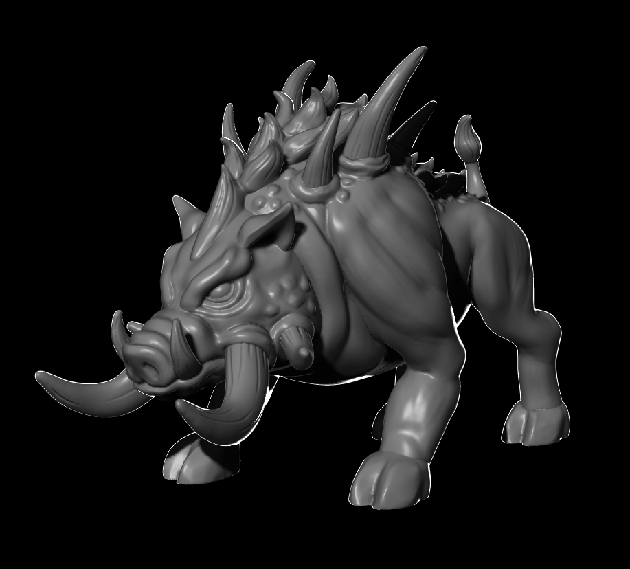 Image of Hellboar (DnD miniature)