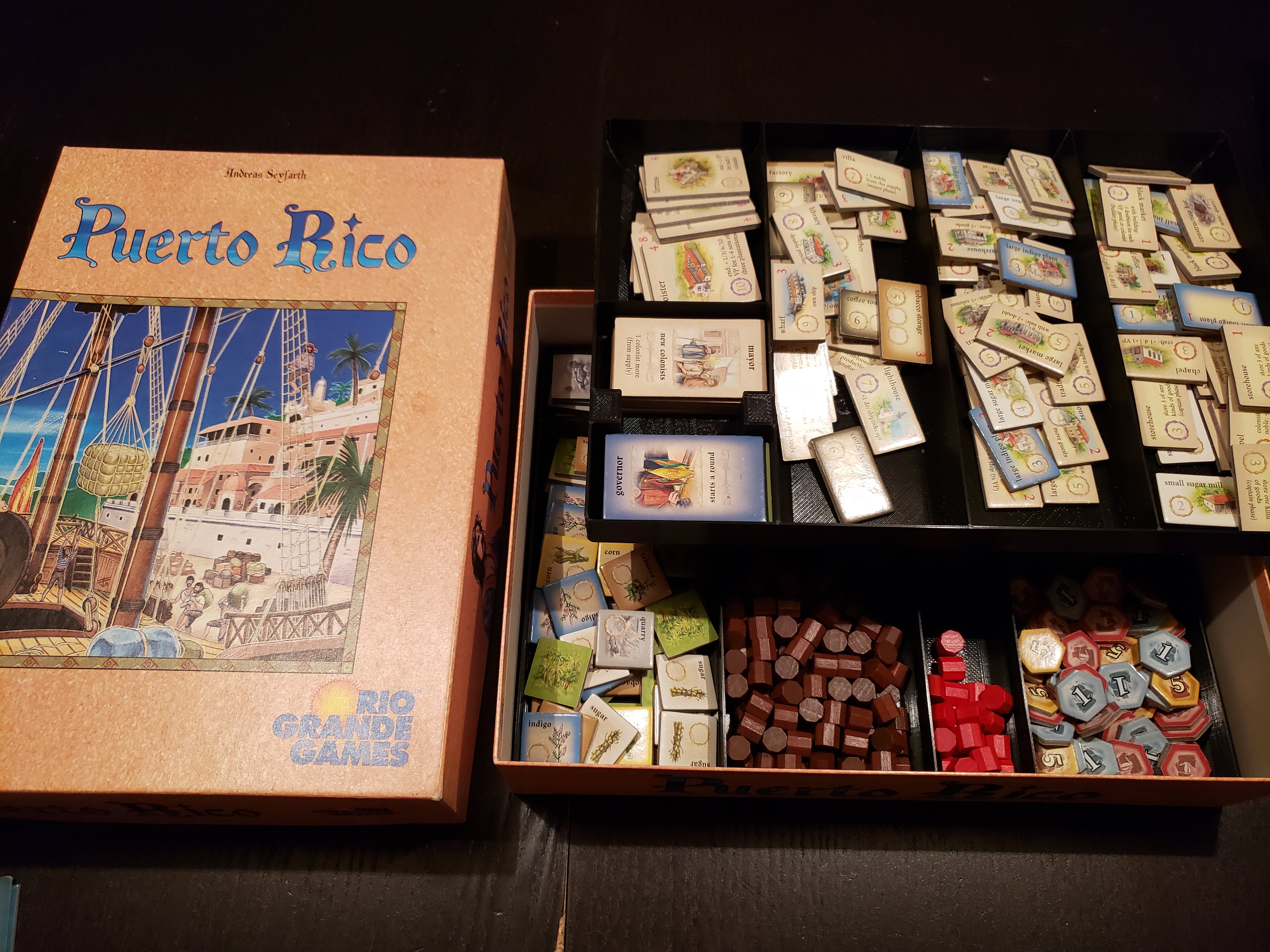 Puerto Rico board game insert and organizer