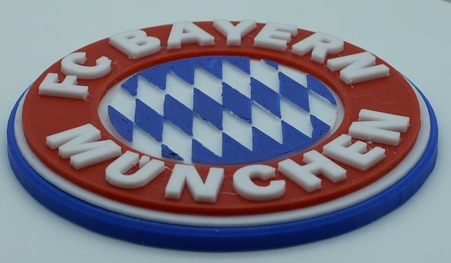 FC Bayern Logo in 3 Teilen (farbig)