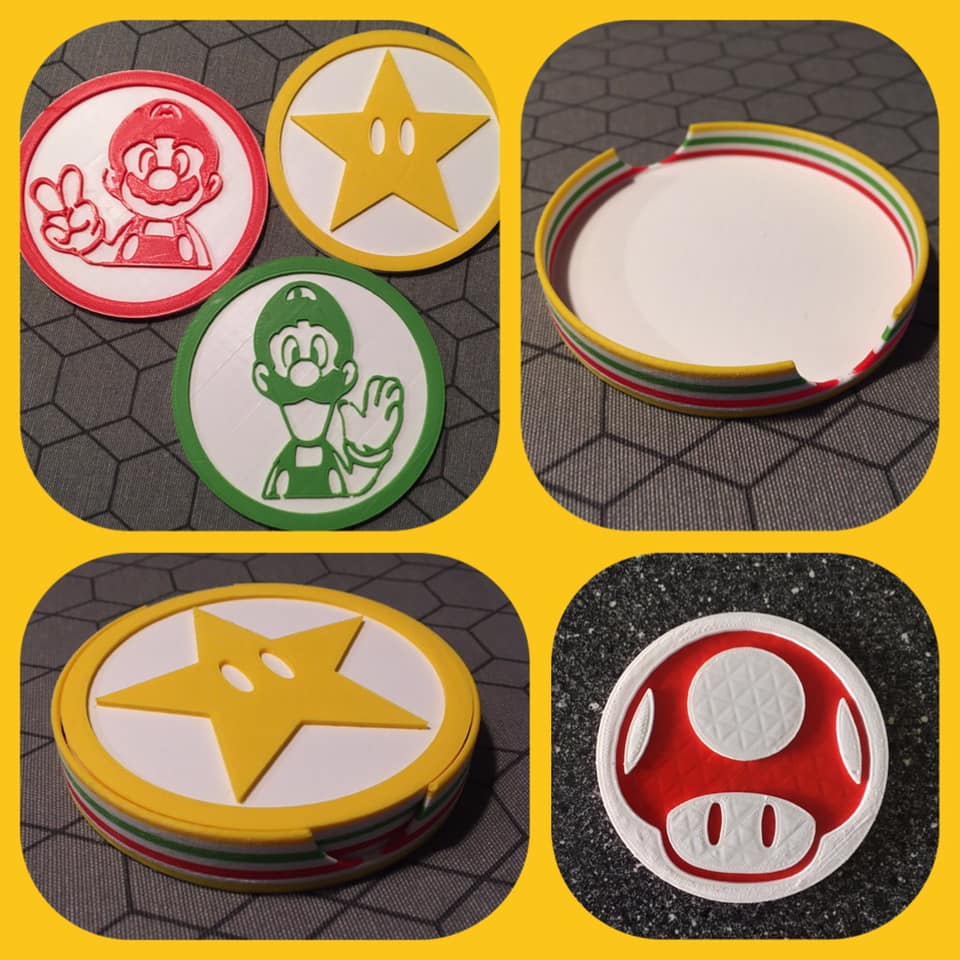 Super Mario Coasters with box