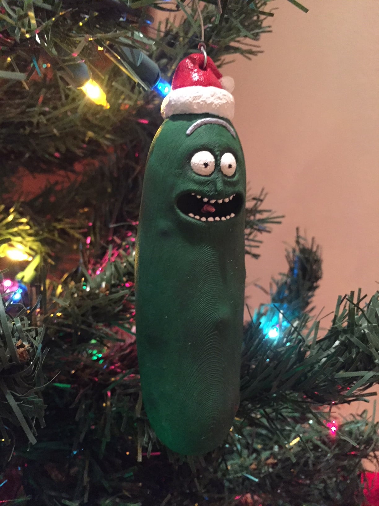 Pickle Rick Christmas Ornament