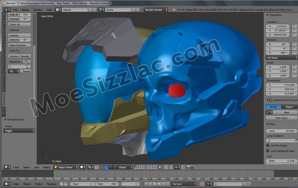 Halo Reach - Pilot Helmet and Haunted Skull Pilot Helmet