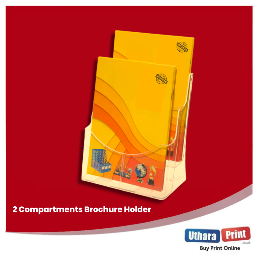 2 Compartments Brochure Holder
