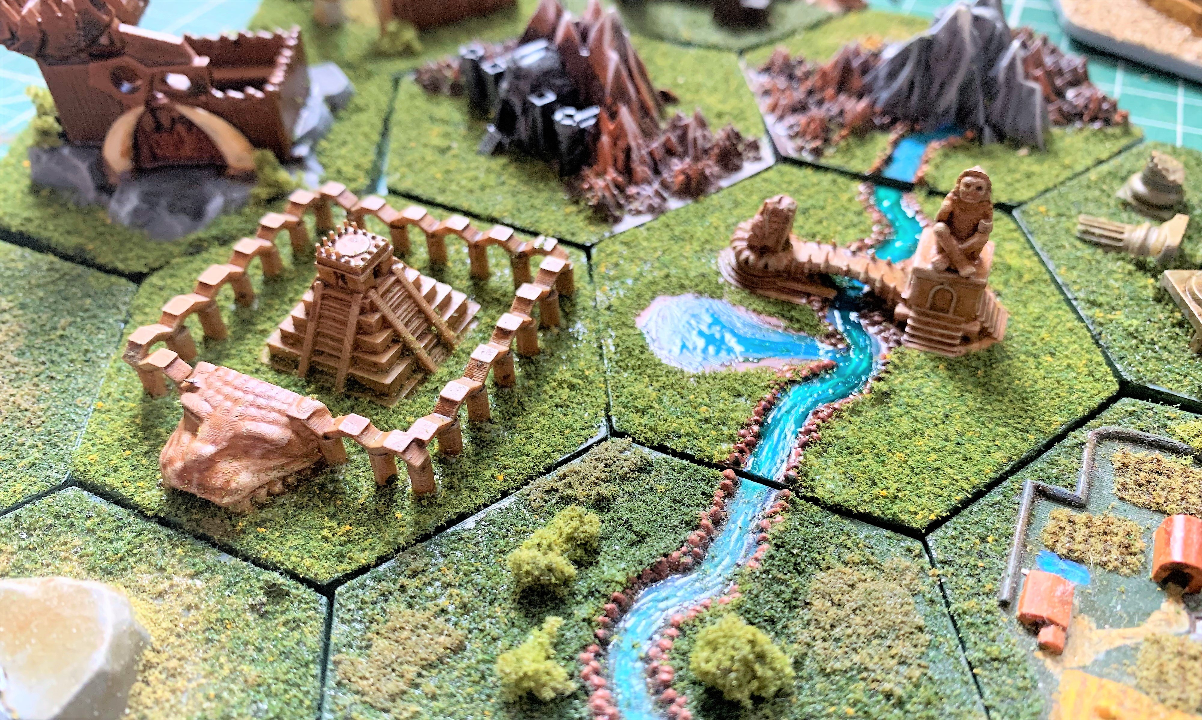 Wargaming Hex Tiles / Mighty Empires - Aztec / Lizardman
