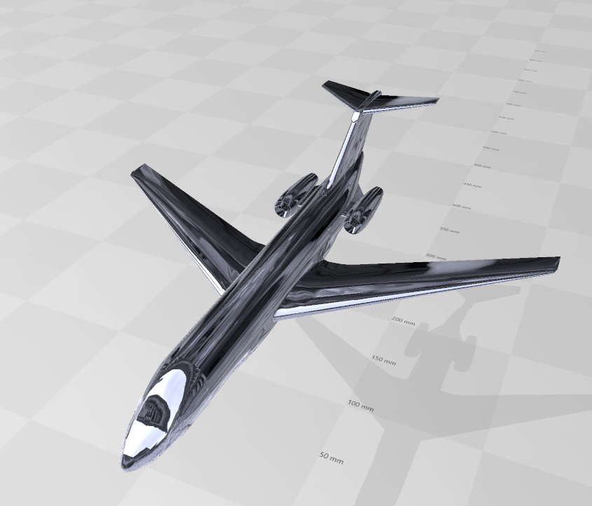 Convair Model 61 CJ805 Powered 39.4 m version Updated 3D Print 1:150 Scale