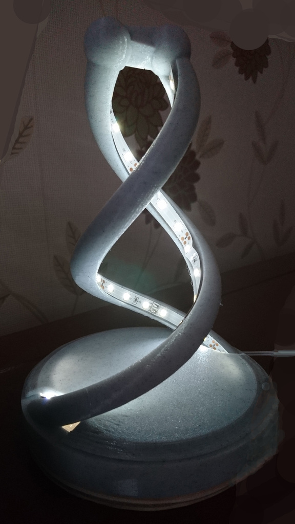 Twin spiral helix LED light