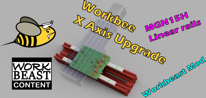 Workbee CNC X-Axis upgrade Workbeast CNC Mod *MGN15H*