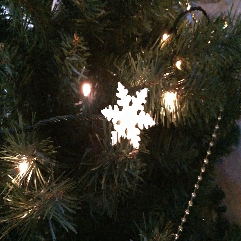 Christmas tree light snowflake