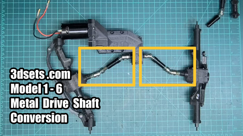 3dsets.com Model 1-6 Metal Drive Shaft Conversion