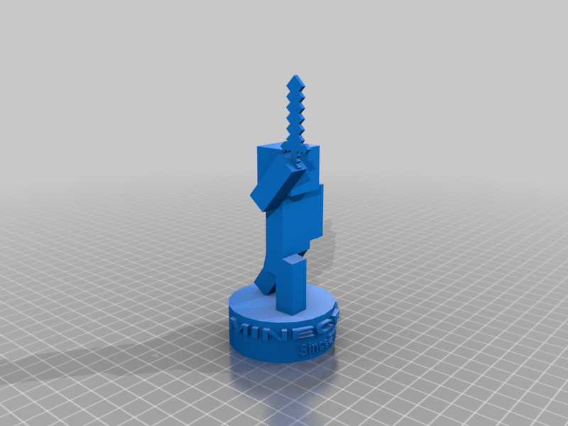 Mini Minecraft statue