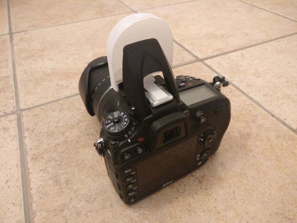 Pop-up flash diffusor for Nikon D7200