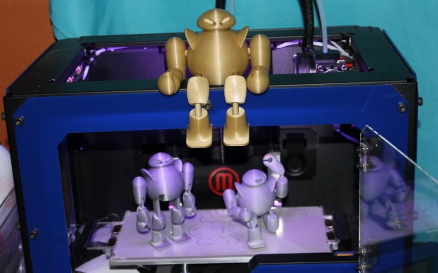 Baburu, The bubble bot - Robot action figure (1 piece print)