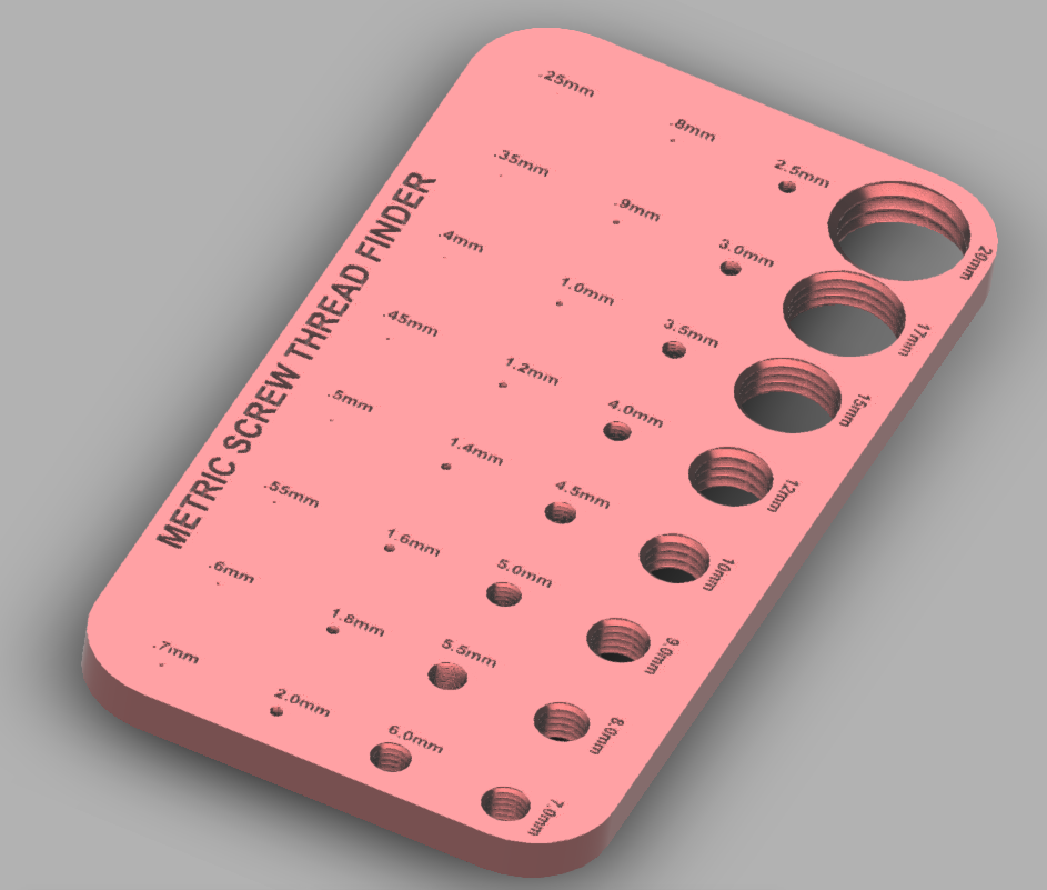 Metric Screw Thread Finder