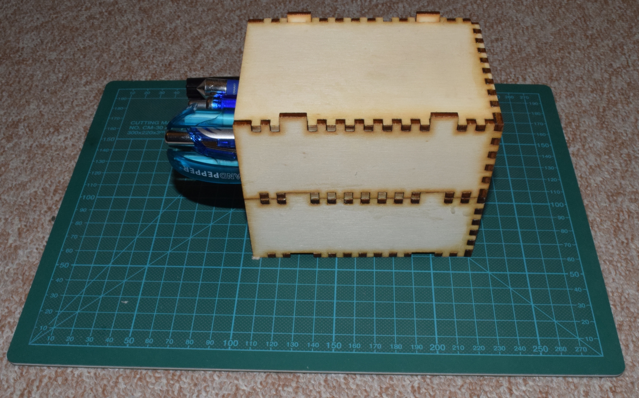 laser cut drawer and stackable boxe