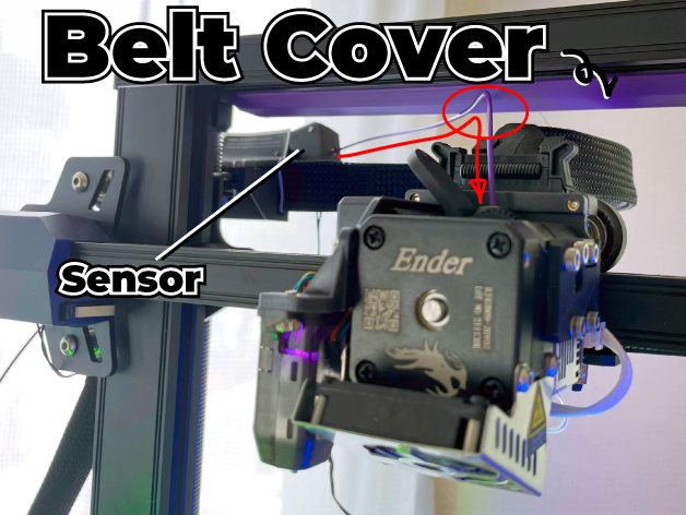 Screwless Belt Cover For Ender 3 S1