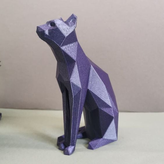 Low poly Gayer-Anderson Egyptian cat 