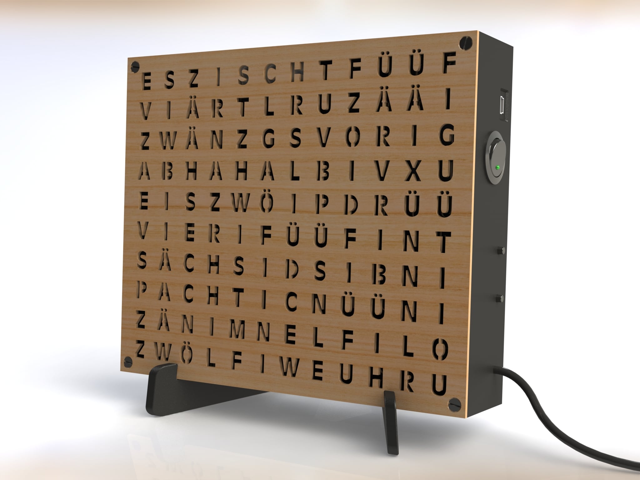 Semantic Text Clock (Swiss German)
