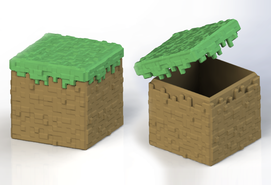 Minecraft Grass Block Container