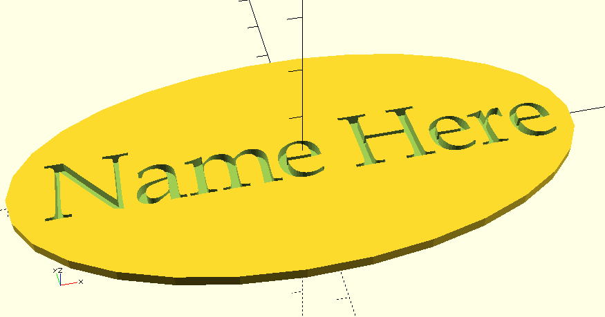 Simple Name Plate