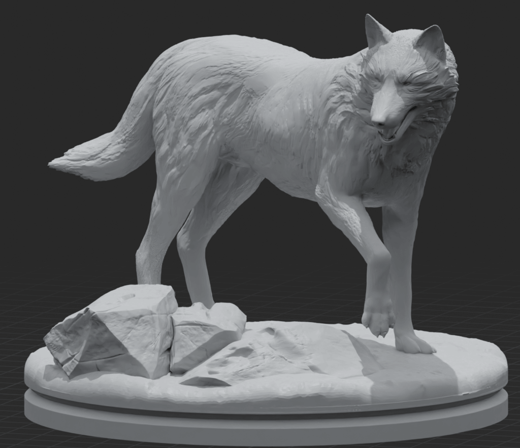 Realistic Wolf Figure