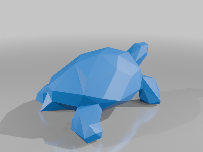 low poly turtle