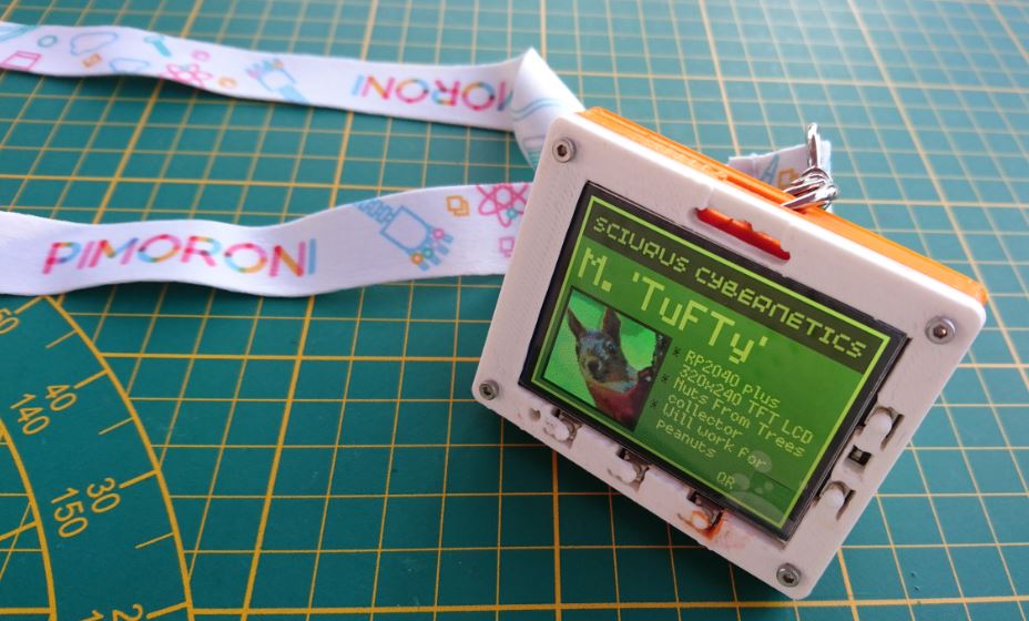 Pimoroni Tufty 2040 Badge Stand Holder