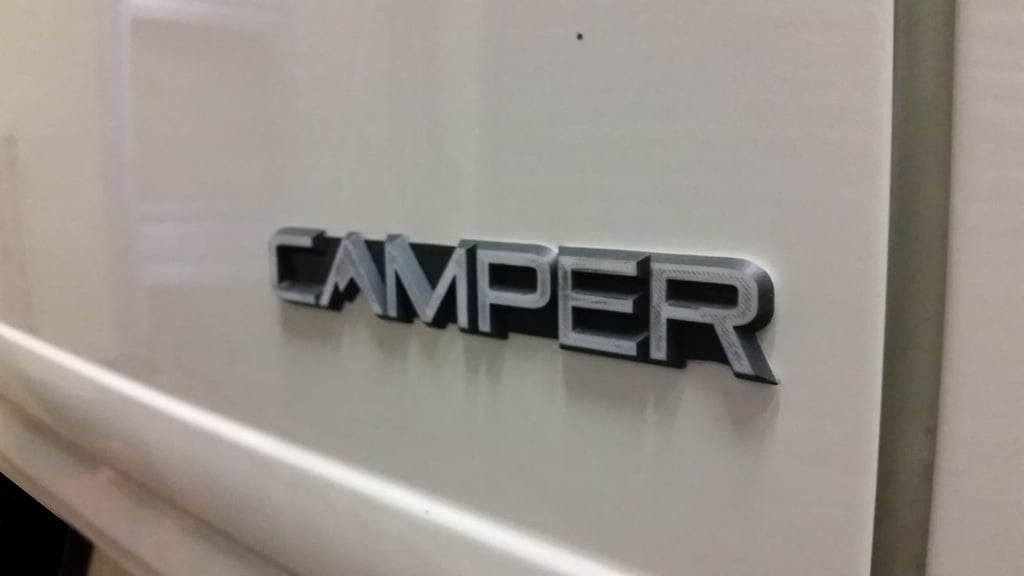 VW T3 tailgate camper logo