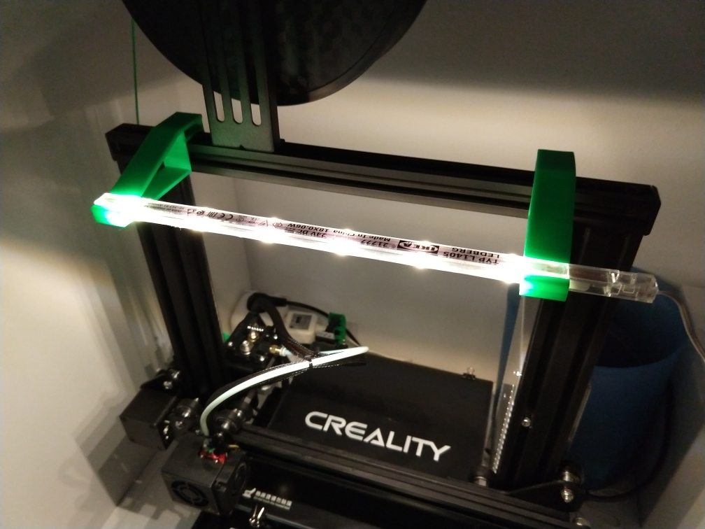 Ender 3 LED Strip holder IKEA LEDBERG v2 - single