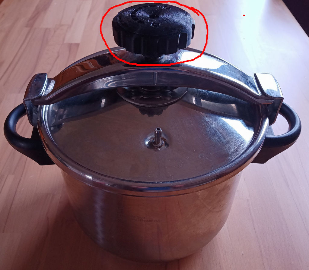 Pressure cooker tightening handle