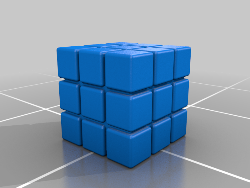 3x3 Rubiks cube (3dModel)