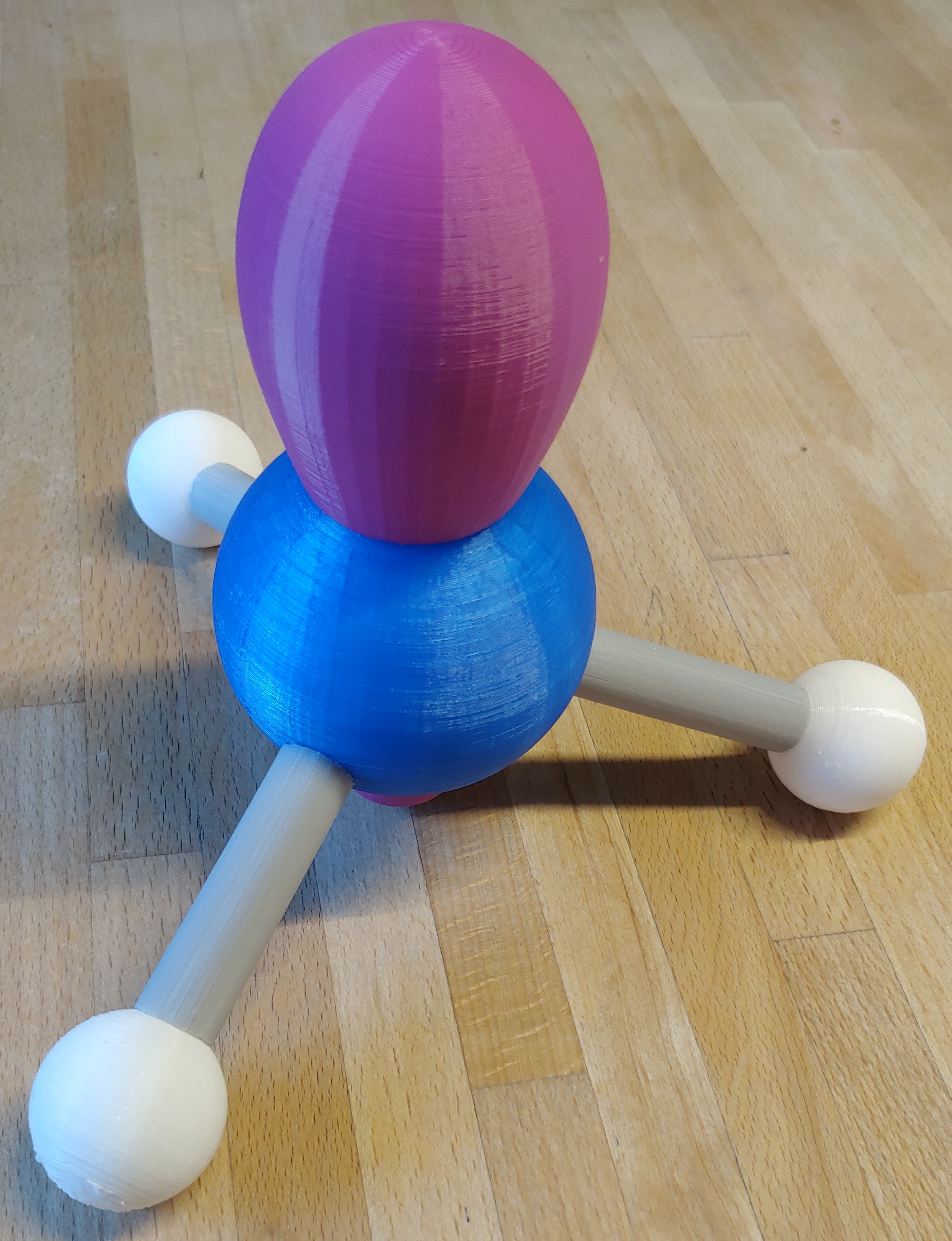 Ammonia molecule with lone pair of electrons
