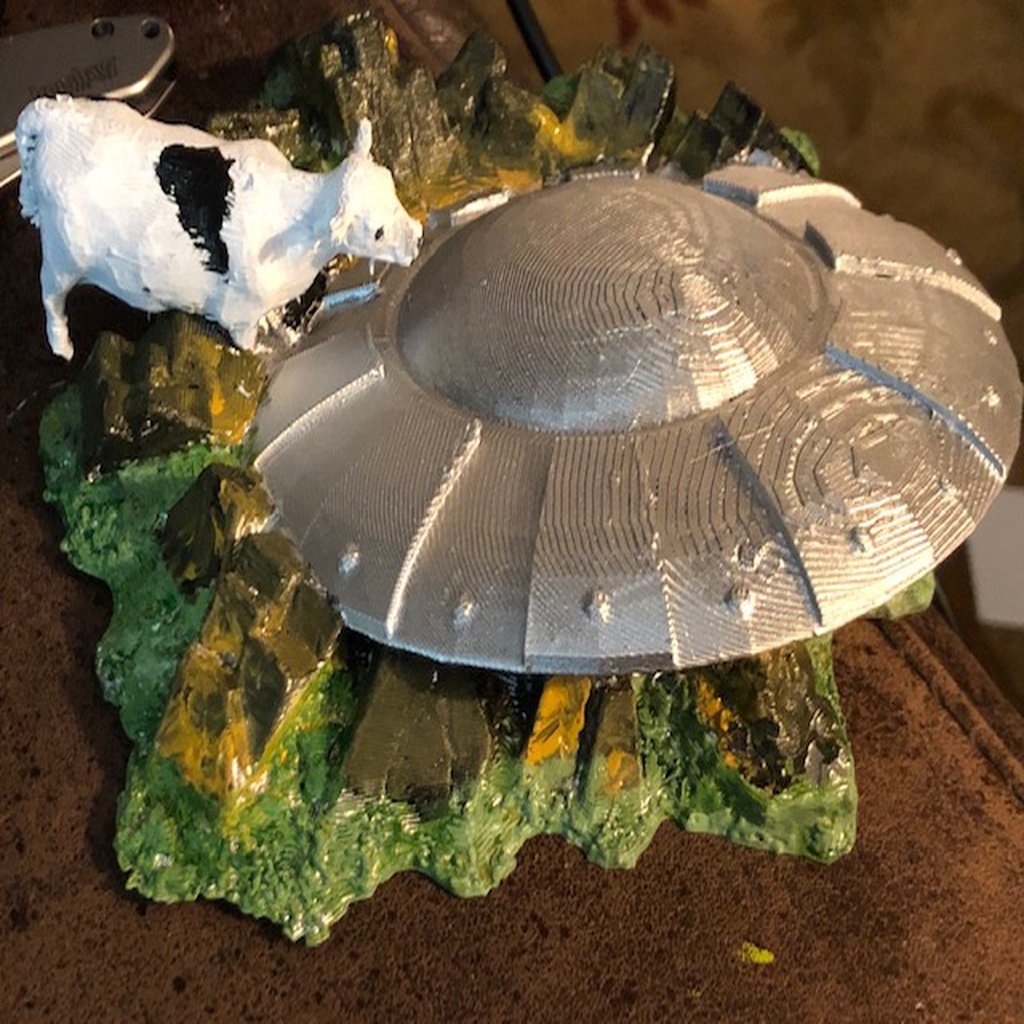 Crashed UFO and Cow