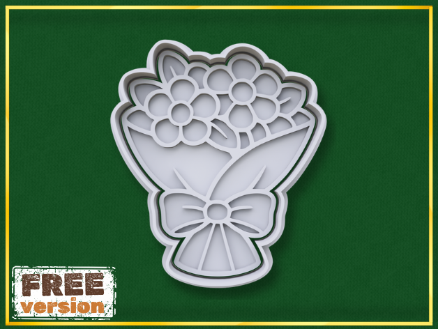 Mother’s Day Flowers Cookie Cutter STL – 3D Print Biscuit Mold Set