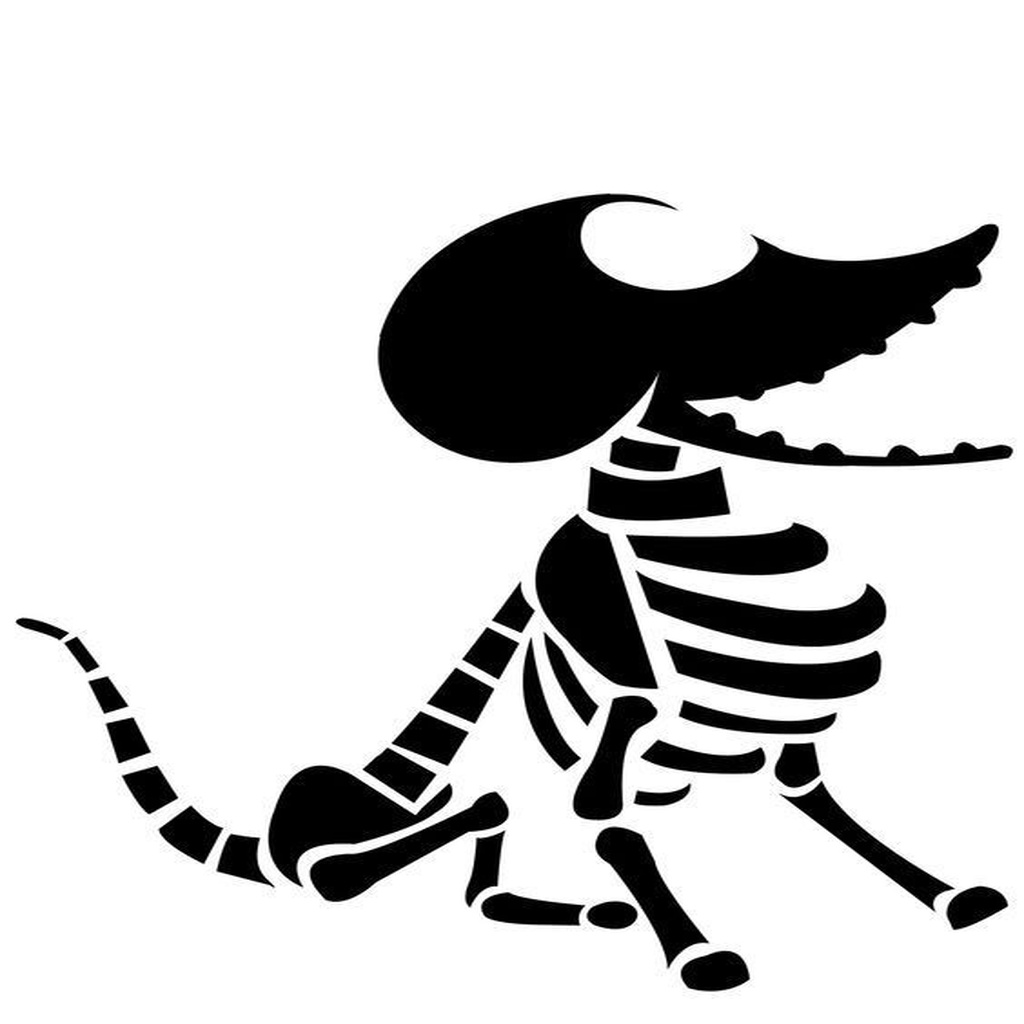 Skeleton Dog stencil