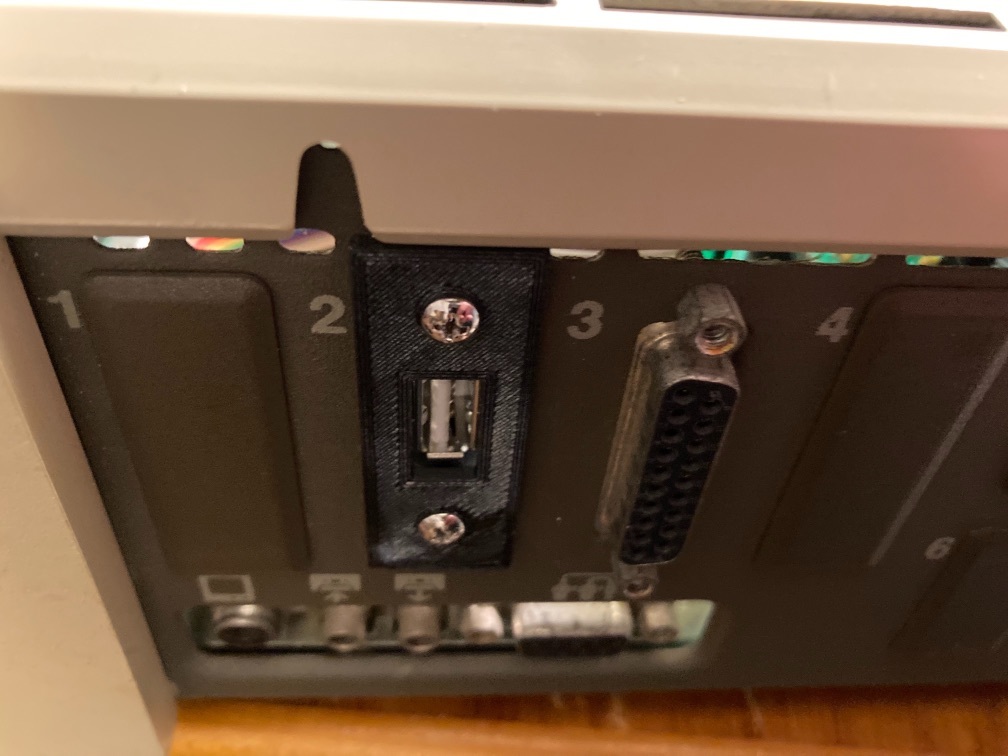 Apple IIe Panel Mount USB Slot cover for Booti Hard Drive Emulator Card
