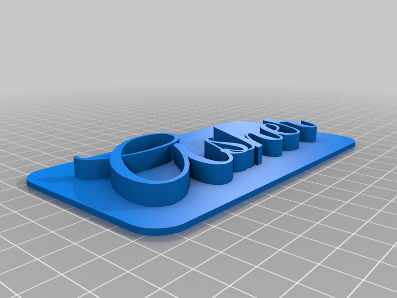 Asher 3D Nameplate