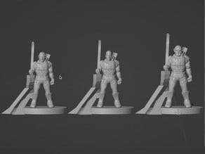 Standing Archer - Human, Orc, & Elf with Average Heights (1/60 Scale)