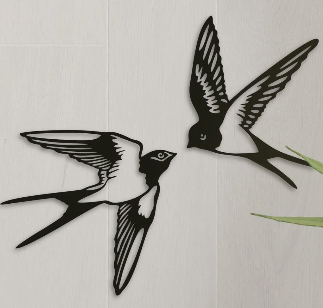 Swallow wall art