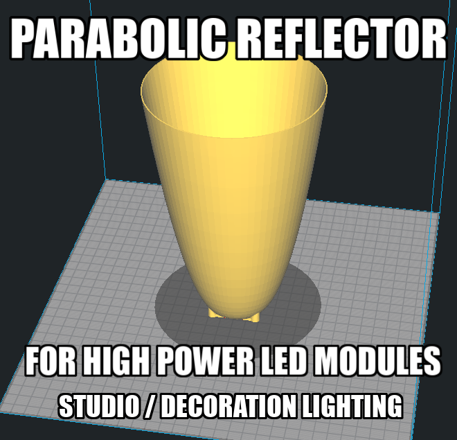 PARABOLIC REFLECTOR SPOTLIGHT FOR LED MODULE 20-100W